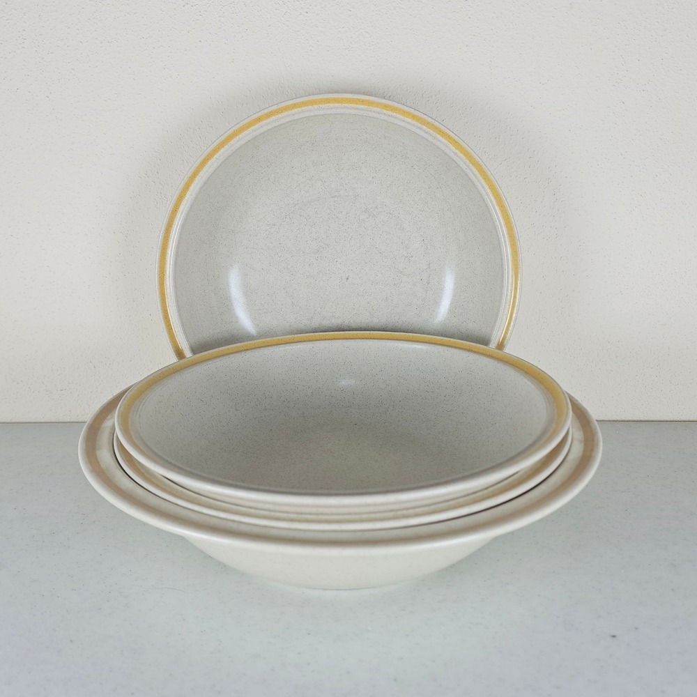 SET OF 4 Hearthside‎ Garden Festival 3 6-3/4" Rim Cereal Soup Bowls & 1 larger